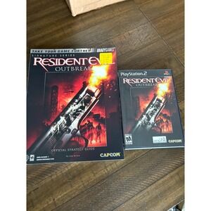 Resident Evil Outbreak PlayStation 2 Video Game & Strategy Guide Manual Costumes